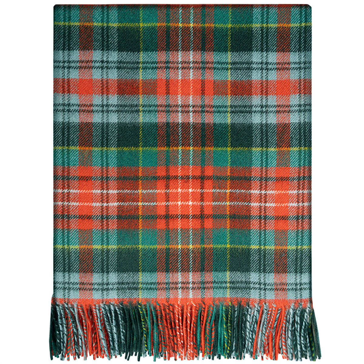 Caledonia Ancient Tartan Lambswool Blanket - Click Image to Close